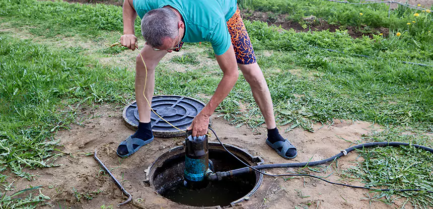 Outdoor Sewage Cleanup in Resaca