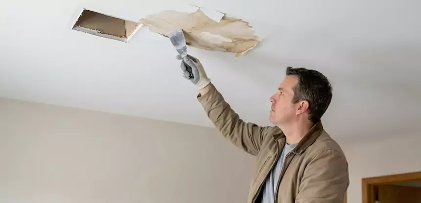Dry Ceiling After Water Leak in Resaca